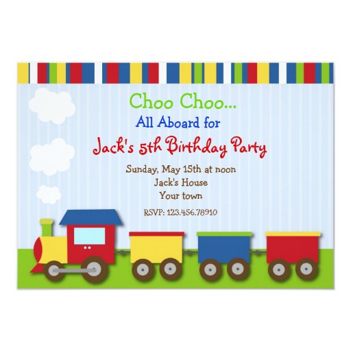 Choo Choo Train Invitations 7