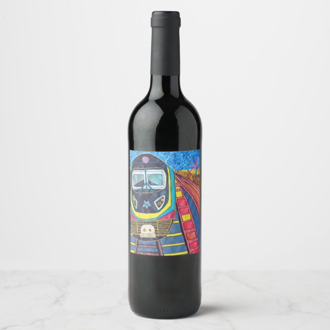 Choo choo train wine label (Front)