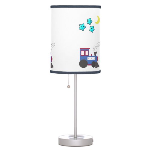 Choo Choo Train with Stars and Moon Table Lamp