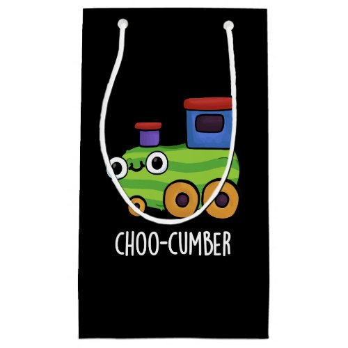 Choo_cumber Funny Veggie Cucumber Pun Dark BG Small Gift Bag