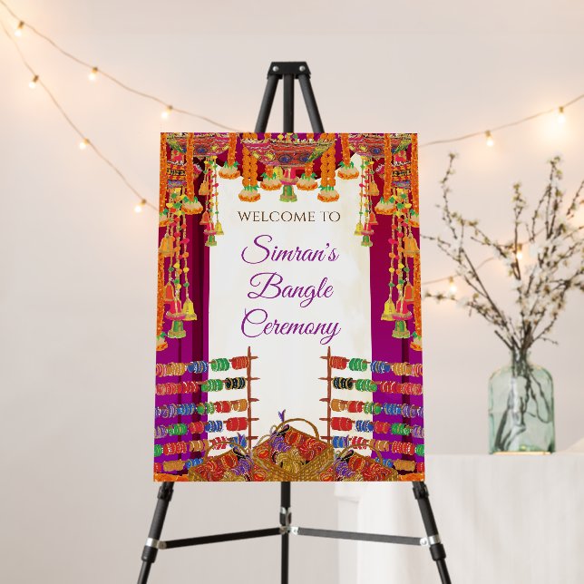 Choora Welcome signs Bangle ceremony Signs (In Situ (Stand))