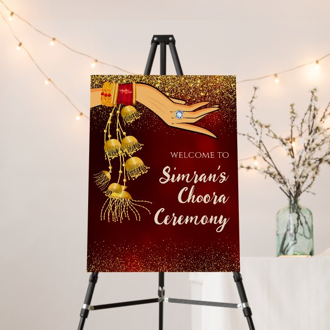 Choora Welcome Signs & Choora ceremony signs (In Situ (Stand))