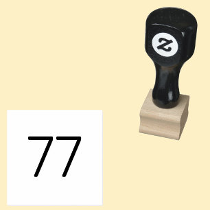 Choose 1 or 2 Numbers or, 1 or 2 Letters Rubber Stamp