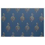 Choose a Color Embossed Look Treble Clef and Heart Fabric
