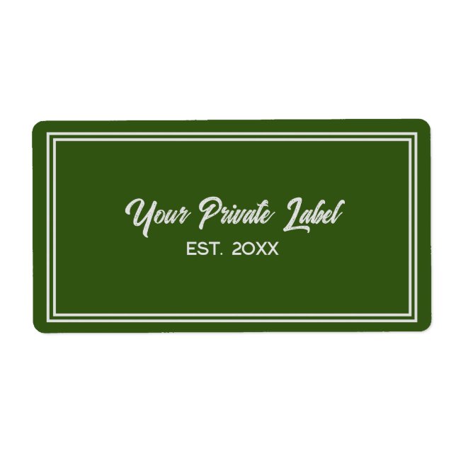 Choose a Color for Your Private Label  (Front)