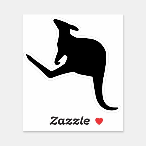 Choose A Color Kangaroo Silhouette Sticker