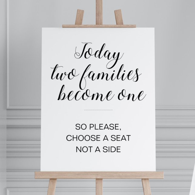 Choose A Seat Not A Side Wedding Ceremony Seating Foam Board (Creator Uploaded)