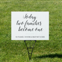 Choose A Seat Not A Side Wedding Ceremony Seating