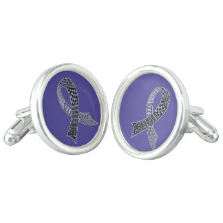 Choose Any Color Cancer Disease Awareness Ribbon Cufflinks