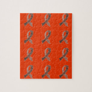 Choose Any Color Cancer Disease Awareness Ribbon Jigsaw Puzzle