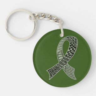 Choose Any Color Cancer Disease Awareness Ribbon Keychain