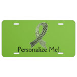Choose Any Color Cancer Disease Awareness Ribbon License Plate