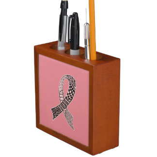 Choose Any Color Cancer Disease Awareness Ribbon Pencil Holder