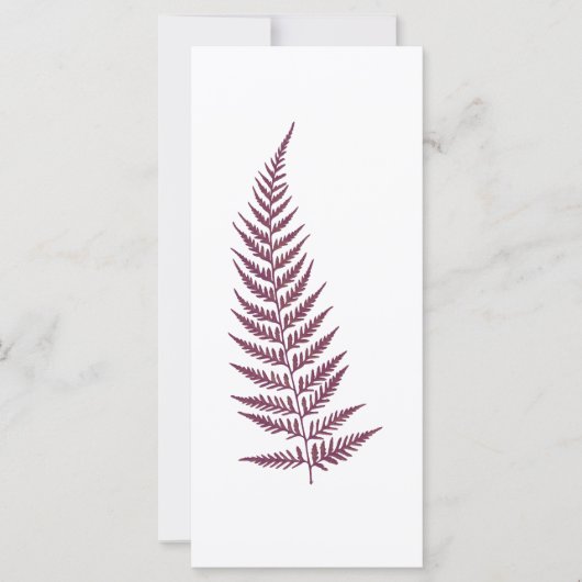 Choose Any Color Pressed Fern Leaf (Front)