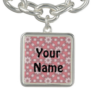Choose Any Color Repeated Snowflake Pattern Charm Bracelet