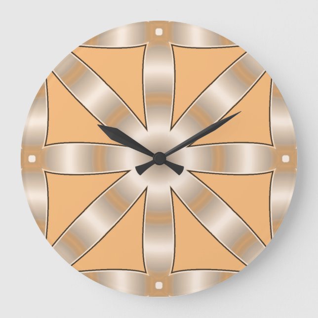 Choose Any Color Repeated Star Pattern Large Clock (Front)