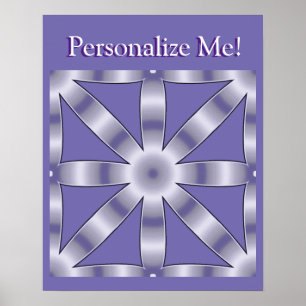 Choose Any Color Repeated Star Pattern Poster