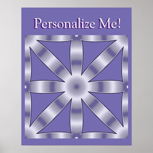 Choose Any Color Repeated Star Pattern Poster (Front)