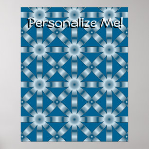 Choose Any Color Repeated Star Pattern Poster