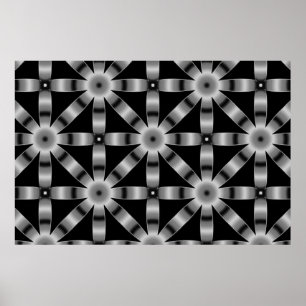 Choose Any Color Repeated Star Pattern Poster