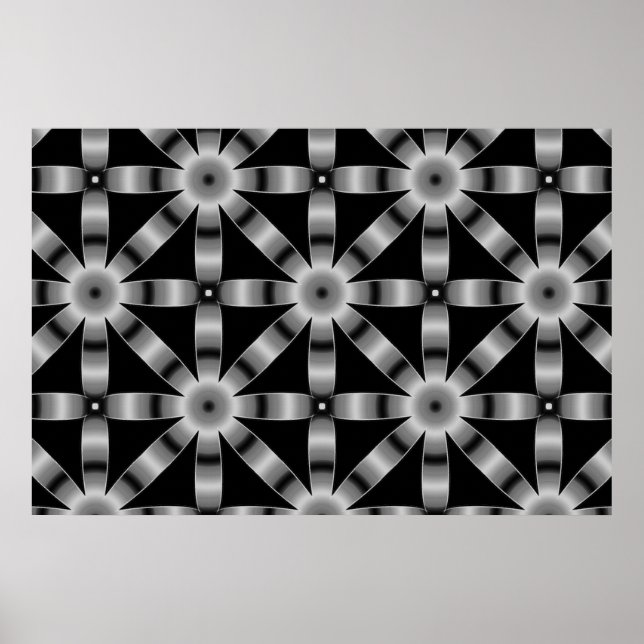 Choose Any Color Repeated Star Pattern Poster (Front)