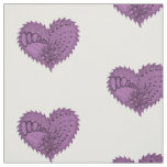 Choose Any Color Spiky Edgy Fire Love Heart Fabric