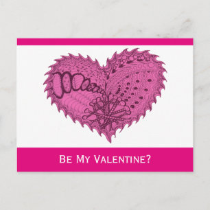 Choose Any Color Spiky Edgy Fire Love Heart Holiday Postcard