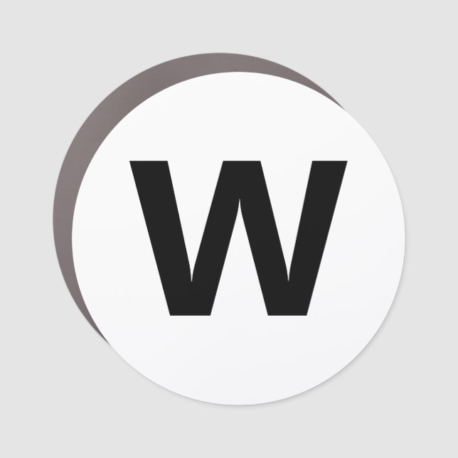 Choose Any Letter | Font: Open Sans Condensed Bold Car Magnet (Front)
