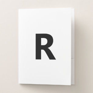 Choose Any Letter   Font: Open Sans Condensed Bold Pocket Folder