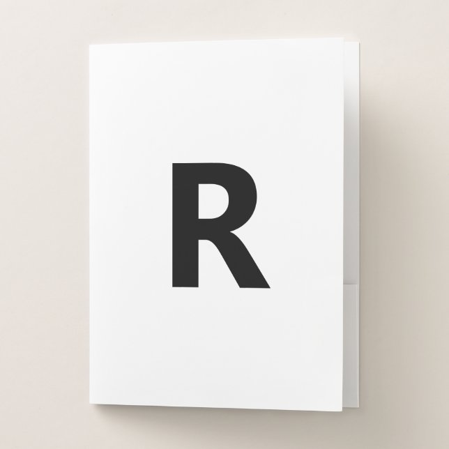 Choose Any Letter | Font: Open Sans Condensed Bold Pocket Folder (Front)