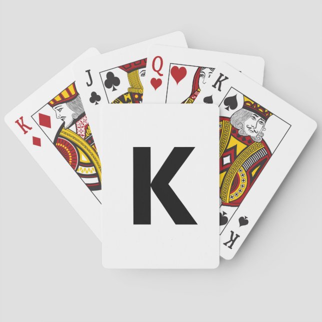 Choose Any Letter | Font: Open Sans Condensed Bold Poker Cards (Back)