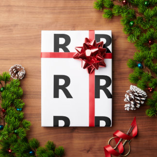 Choose Any Letter | Font: Open Sans Condensed Bold Wrapping Paper