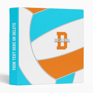 choose ANY team colors girls boys volleyball 3 Ring Binder