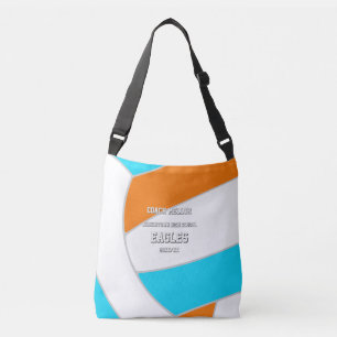 choose ANY team colors volleyball coach name Crossbody Bag