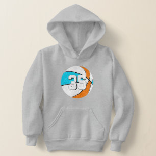 Choose ANY team colors w jersey number basketball Hoodie