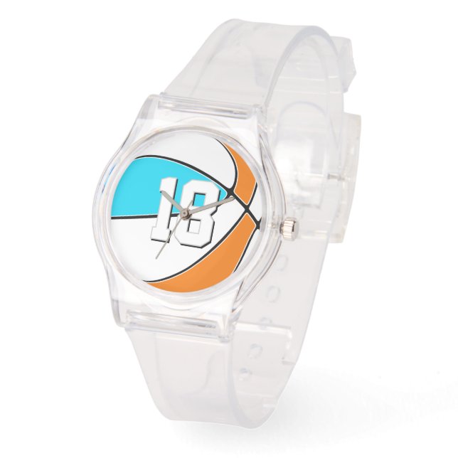 choose ANY team colors w jersey number basketball Watch (Angle)