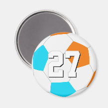 choose ANY team colors w jersey number soccer