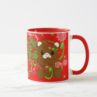 Choose background color -Merry Christmas Bear Mug