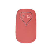 Choose Background Personalized Initials Heart