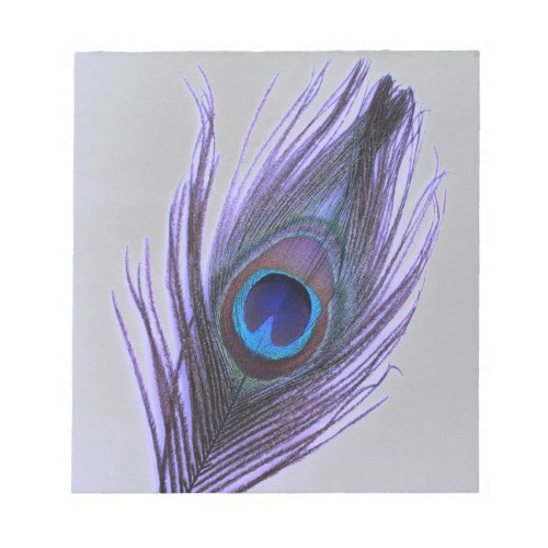 Choose Background Purple Peacock Feather Notepad