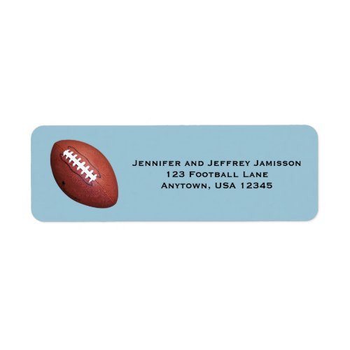 CHOOSE COLOR  Blue Football Return Address Labels