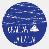 Choose Color Challah La La La Christmas Hanukkah Classic Round Sticker