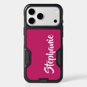 Choose Color Hot Pink, Jumbo Name, Minimalist iPhone 17 Pro Max Case