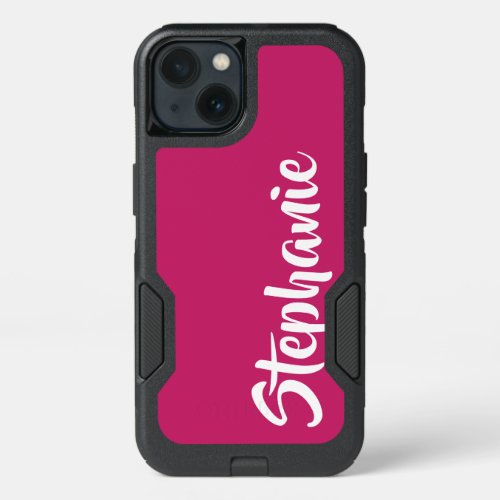 Choose Color Hot Pink Jumbo Name Otterbox iPhone 13 Case