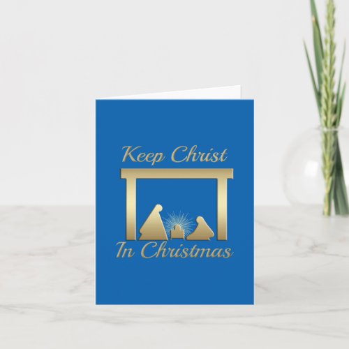 Choose Color Keep Christ In Christmas Holiday Card