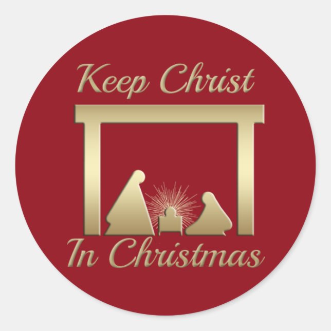 Choose Color Keep Christ In Christmas Stickers (Front)