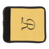 CHOOSE COLOR Monogram Luggage Handle Wrap Gold/Blk (Front)