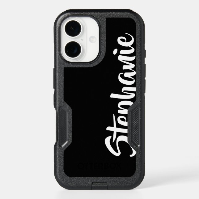 Choose Color Otterbox Black and White Otterbox iPhone Case (Back)
