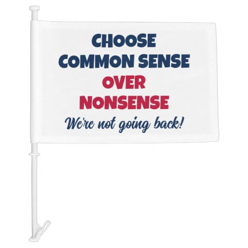 CHOOSE COMMON SENSE OVER NONSENSE Pro Kamala Car Flag