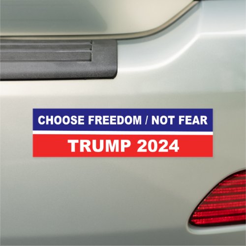 Choose Freedom Not Fear Impeach Biden  Harris Car Magnet